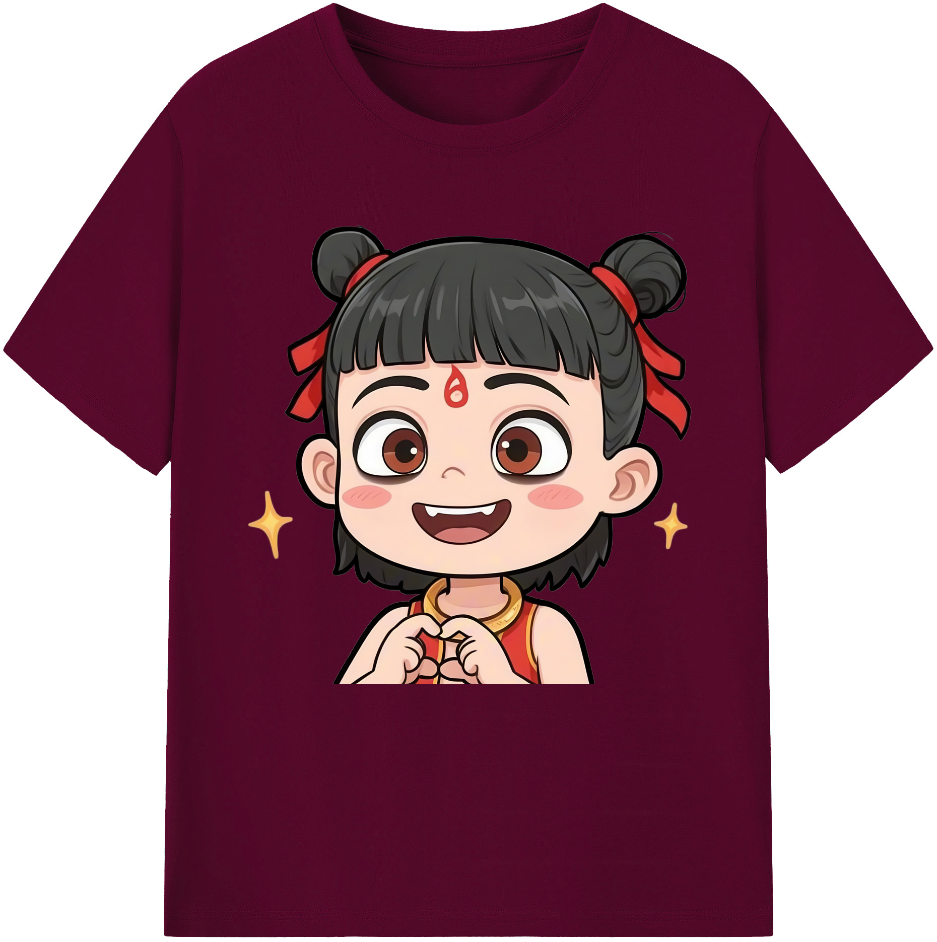 （画像用） Ne Zha 2 ナタ 魔童の大暴れ レディースカジュアルプリントTシャツ（綿100％）